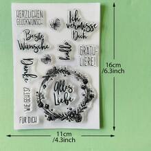 Clear Silicone Stamp, Multilingual Text Pattern Rubber Seal For Card Making Scrapbooking DIY Journal Craft Decor Clear Stamp - ZM-1 - View 32
