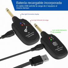 A8 Sistema Transmisor Y Receptor Inalambrico Guitarra Uhf - 1 - Ver 2