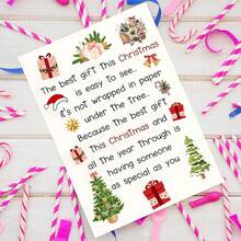1PC-Christmas Greeting Card With Envelope, Filled With Affectionate Poems, Perfect As Christmas Holiday Gift For Family And Friends, Suitable For Birthday, Christmas, Party Decoration Gift - A - View 4