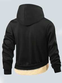 1pc Women's Autumn/Winter Lightweight Thermal Lined Hooded Sports Sweatshirt For Fitness, Workout, Running And Cycling - Black - View 5