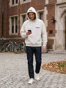 Fear Of God Essentials Core Hoodie Light Oatmeal, Oversized Soft Fleece Pullover, Unisex Streetwear, Daily Outing, Casual Hang‑Out, Weekend Gathering - LIGHT OATMEAL - View 10