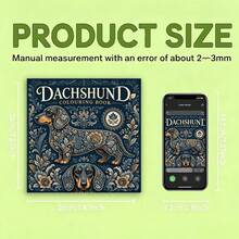 1pc 7.87 X 7.87 Inch Single-Sided 24 Pages Bold Easy Relaxing Mandala Dog Coloring Book, Suitable For Birthday, Halloween, Christmas And Other Holiday Party Relaxation Gift - Dachshund Coloring Book - View 4