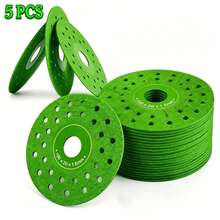 5pcs Green Perforated Cutting Discs 115mm Angle Grinder Grinding Wheel Metal Stainless Steel Polishing Cutting Grinding Tool Accessories - 4inch-5pcs - View 3