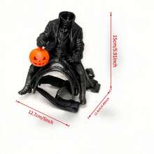 Halloween Cat & Dog Knight Costume, Headless Horseman Pet Dress-Up Outfit, Funny Photo Prop - Black - View 12