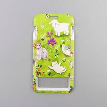 1 Piece Cute Sheep Cat Garden Lanyard ID Badge Card Holder, Neck Strap Card Cover For Students Office Travel Daily Gift - Multicolor - View 7