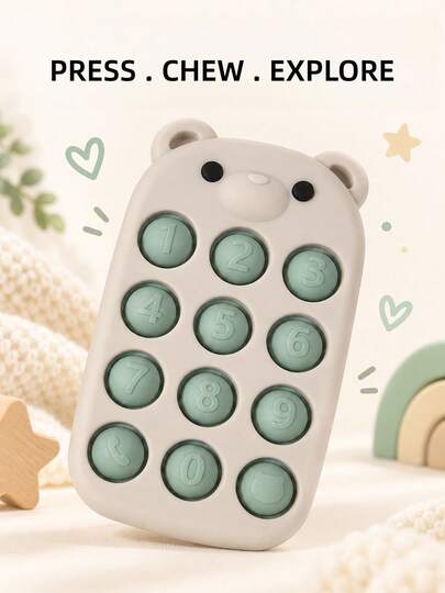 Đồ chơi gặm nướu silicon cho bé từ 0 tháng tuổi - Đồ chơi nhai cảm giác mềm mại, giảm khó chịu khi mọc răng, thiết kế bong bóng dễ thương, chơi trong bồn tắm và học sớm, đồ dùng cho bé, đồ chơi gặm nướu cho trẻ sơ sinh, đồ chơi ấn cảm giác giảm căng thẳng, quà tặng cho bé trai bé gái sơ sinh