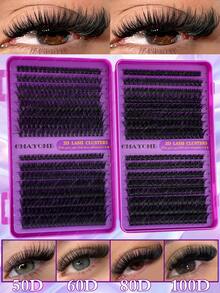 576/592/640pcs D Curl Fluffy False Eyelashes Set, Dense Voluminous DIY Segmented False Eyelashes, Includes Tools, Enlarges Eyes, Lightweight And Reusable, Large Capacity Single Cluster Eyelashes Set, Soft Natural Mixed Style Eyelashes - Multicolor - View 20