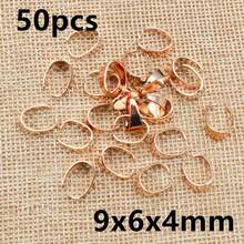 50pcs Small Pendant Clips Pinch Bail Clasps Buckle Charm Necklace Hook Connector For DIY Jewelry Making Cameo Tray - U Shape - View 9