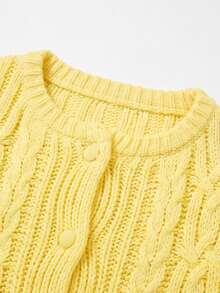 VINOVA Women's Autumn/Winter Y2K Button-Up Cardigan Sweater, Long Sleeve, 2026 Back To School, Holiday Outfit, Casual Outing Top, Christmas, Effortless Elegant Style - Yellow - View 7