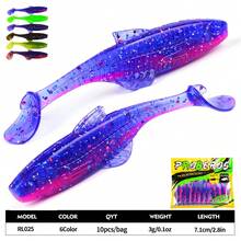 PRO BEROS PROBEROS 15/38入 條紋槳尾軟餌,亮片PVC鯧魚造型軟餌,適用於鱸魚、鱒魚釣魚的人工魚餌 - 1.2g/5.8cm(38入) - 查看 4