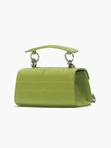 Light Luxury Green Crocodile Embossed Handbag, Korean Style Versatile Chain Shoulder Crossbody Bag For Women, 1pc Green PU Women's Bag - Green - View 8
