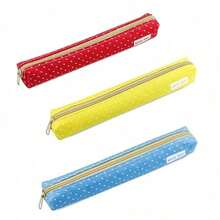 Ultra-Thin Pencil Case, Colorful Pencil Pouch Makeup Bag, Zippered Adult Office Stationery Storage Box, Compact And Elegant - Multicolor - View 6