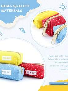 Ultra-Thin Pencil Case, Colorful Pencil Pouch Makeup Bag, Zippered Adult Office Stationery Storage Box, Compact And Elegant - Multicolor - View 7