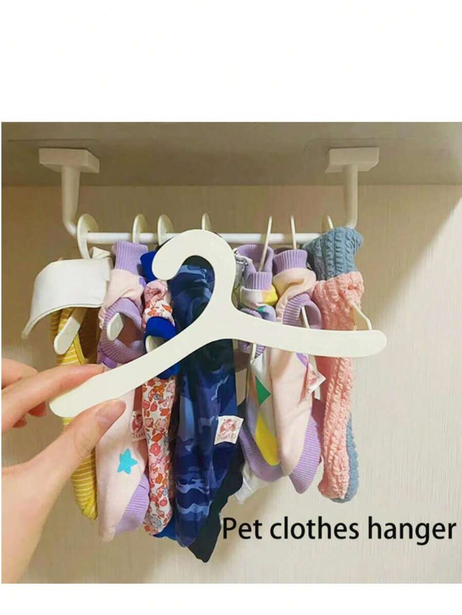 10 Plastic Pet Hangers, Used For Pet Clothing Storage Rack, Small Dog And Cat Clothing Hanger, Suitable For Hanging Small Clothes, Suitable For Storing Cat And Dog Clothing