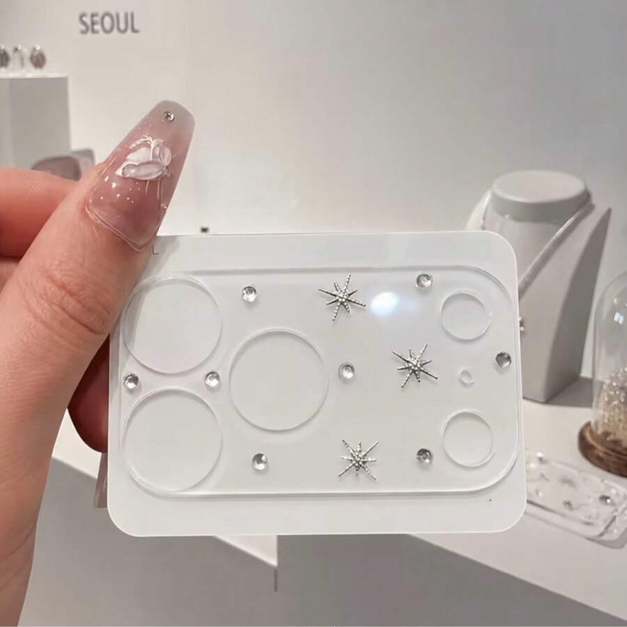 Shiny Star Rhinestone Decorated Camera Lens Protector Film, High Definition Transparent Glass Lens Sticker, Anti-Scratch Camera Lens Cover, Sparkling Rhinestone Lens Protector Film, Suitable For Smartphone Rear Camera - Clear - View 1