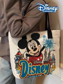 Disney Daisy, Minnie, Mickey Women's Fashion Casual Cartoon Pattern Tote Shoulder Bag, Large Capacity Top Handle Handbag, Lightweight Reusable Multifunctional Daily Office Commute And Shopping Tote Bag - Multicolor - View 4