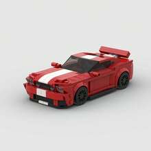 Yellow/Black/Red MOC Supercar Racing Classic Building Block Car Model Toy Set, Educational Creative Toy For Children, DIY Car Model Kit For Adults, City Technology Champion Cup Series, Suitable As Birthday, Halloween, Christmas Gift For Boyfriend, Husband, Kids, And For Collection And Home Decoration - Model - View 5