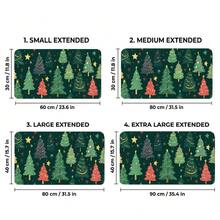 Green Christmas Tree Pattern Gaming Mouse Pad, Non-Slip Rubber Desktop Mat, Smooth Glide Surface, Suitable For Computer Laptop Office Home, Holiday Abstract Art Decor, Back To School Supplies - A - View 8