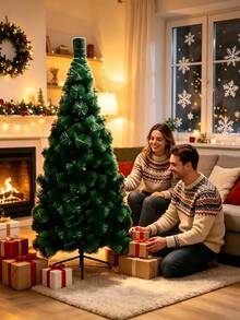 One Christmas Tree With Full And Fluffy Branches That Recreate The Texture Of Real Pine Needles. It Features A Stable, Tip‑Resistant Base And Is Easy To Assemble. Suitable For Home Use, It Can Create A Strong Festive Christmas Atmosphere. - Multiple Specifications - View 2