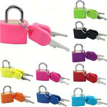 1/3/7PCS, Combination Pack Practical Mini Lock (1 Lock + 2 Keys), Wide Applicability, Each Set Comes With 2 Original Spare Keys, Random Style, Suitable For Travel Bags, Suitcases, Backpacks, School Lockers, Gym Private Storage Lockers, Christmas, Halloween, Easter, Birthday Gifts For Friends. (Random Color = 1pc) - A - View 9