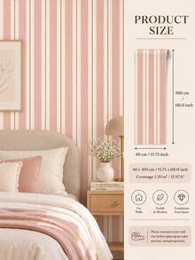 SUPSTICKER Vintage Hand-Painted Contrast Striped Torn Collage Wallpaper, Removable PVC Self-Adhesive Wall Sticker, 15.75*47.24 Inches/15.75*118.11 Inches, Suitable For Home Decor - Striped - View 12