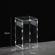 Terrarium Akrilik Anti Bocor dengan Transparansi Tinggi, Cocok untuk Ular dan Kadal - Mudah Dibersihkan, Desain Bernapas, Nyaman untuk Perawatan dan Pengamatan Hewan Peliharaan, Bentuk Persegi Panjang - Clear - View 11