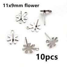 10pcs Stainless Steel Geometric Star Moon Earring Stud Earring Posts Connector For DIY Earring Jewelry Making Supplies - Earring Studs - View 13