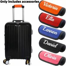 1pc Personalized Custom Luggage Handle Cover, Customizable Text/Name, Wear-Resistant Carrying Handle Sleeve, Travel Suitcase Grip Anti-Slip Anti-Scratch Protective Cover, Multiple Colors Available Replacement Accessory - Multicolor - View 6
