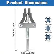 1pc Quick Removal Broken Thread Extractor | Electric Drill Driven For 1/2 3/4 1 Inch Pipes | Faucet & Angle Valve Repair Tool, Versatile Hardware For Home Emergency & Plumbing - A - View 4