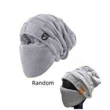 1pc Men's Large Head Circumference Knit Beanie Hat, Warm Woolen Loose Fit Winter Cap, Versatile For Autumn/Winter - Multicolor - View 9