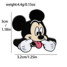 Disney Cute Creative Minnie & Mickey Mouse Cartoon Character Metal Brooch Badge Pin Accessory For Clothes Bags Funny Metal Badge Ornament - Multicolor - View 5