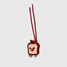 JRESSIAL Christmas Tree & Santa Claus Leather Small Pendant Keychain Bag Charm - Multicolor - View 3