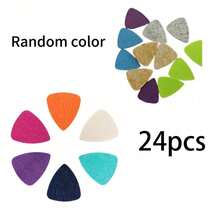 12pcs Felt Guitar Picks, Assorted Shaped Picks For Classical Guitar, Electric Guitar, Bass Guitar, Ukulele, Guitar Accessories, Musical Instrument Accessories, Guitar Decoration, Band And Performance Events - Multicolor - View 10