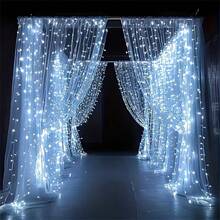 Battery Powered Fairy String Lights For Curtains, LED Ambient Lighting Decoration, 8-Mode Remote Control, Suitable For Bedroom, Party, Holiday Lighting And Wedding Romantic Decor - Battery Box Curtain Light - View 8