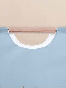1PC Animal‑Print Open Storage Bin, Collapsible Laundry Basket Storage Bag With Wooden Handles, Household Foldable Hamper For Bathroom, Dirty Clothes Storage Bucket - Multicolor - View 6