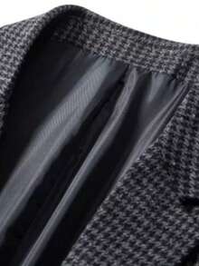 Men's Contrast Color Lapel Button-Up Long Sleeve Blazer - Multicolor - View 3