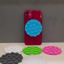 1/10pcs Round Suction Cup Phone Holder, Ergonomic Grip Design And Adhesive Base - Multi-Surface Suction Design, Multiple Colors Available, Suitable For Smartphones, Perfect For Selfie, Video, Gaming, Hands-Free - Super Strong Suction Model - View 9