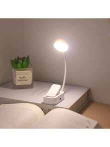 VOLACI 3-Level Color Temperature Mini Portable Clip-On Reading Light, 3LED Light Source Small Bookshelf Lamp, Adjustable Brightness Eye-Protection Desk Lamp, Suitable For Dorm Bedside, Living Room, Wardrobe, No Battery Included - Book Clip Light - View 4