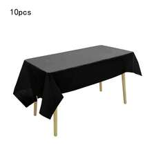 5pcs 137x183cm Disposable Solid Color Tablecloths, Multi-Color PE Material Rectangular Tablecloths, Suitable For Weddings, Parties, Birthday Gatherings, Bridal Showers, Graduation Ceremonies, Baptisms, Banquets, Christmas Parties, Home Decor And Other Occasions. - Multicolor - View 14