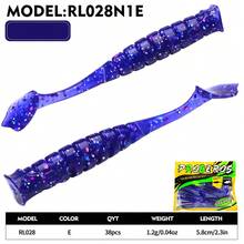 PRO BEROS PROBEROS 15/38入 條紋槳尾軟餌,亮片PVC鯧魚造型軟餌,適用於鱸魚、鱒魚釣魚的人工魚餌 - 1.2g/5.8cm(38入) - 查看 9