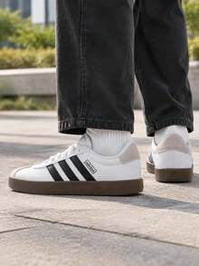 Adidas VL COURT 3.0 轻便舒适低帮软底休闲运动鞋，男女通用 - 白色/灰色/黑色 - 查看 2