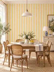 SUPSTICKER Vintage Hand-Painted Contrast Striped Torn Collage Wallpaper, Removable PVC Self-Adhesive Wall Sticker, 15.75*47.24 Inches/15.75*118.11 Inches, Suitable For Home Decor - Striped - View 10