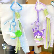 Miniso Home Forest Fairy Series Woven Rope Keychain, Kuromi Hello Kitty Cinnamoroll My Melody Cute Cartoon Bag Pendant, Ideal Gift For Sanrio Fans (1pc) - 1PC - View 8