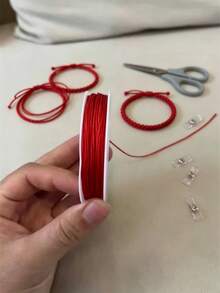 لفة واحدة من حبل مضفر يدويًا 72#، خيط قلادة، مادة مجوهرات DIY يدوية الصنع، خيط معلق، حبل مضفر يدويًا 0.8 مم - A - مشاهدة 1
