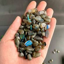 100g Natural Labradorite Crushed Stones - Irregular Pebbles For Mini Aquariums, Succulents, Terrariums & Vase Filler - A - View 7