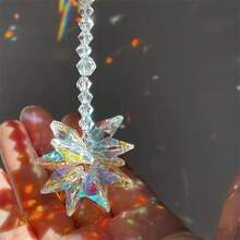 Snowflake Crystal Light Catcher, Rainbow Prism Hanging Decor, Suitable For Summer Windows, Garden And Home Decor And Outdoor Garden Decoration - Multicolor - View 6