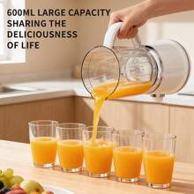 Blender Meja dengan Pengisian Daya Nirkabel, Tampilan Digital, Blender Multi-Kecepatan dengan 10 Bilah Baja Tahan Karat, Blender Penghancur Es Portabel, Cocok untuk Milkshake, Smoothie, dan Minuman Buah Beku, untuk Penggunaan di Rumah - MultiWarna - View 11