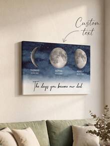 1pc Custom Text Dad We Love You To The Moon And Back,Custom Birth Moon 2026, Father's Day Gift For Dad, Best Dad Gift - Multicolor - View 1