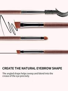 24/21/15/9/8/7/6/5/3pcs Faux Rosewood Handle Makeup Brush Set, Soft Fluffy Bristles, Neat Tips, Skin-Friendly And Non-Irritating, Moderate Powder Pickup With Minimal Fallout, Meets Full Face Makeup Needs - Redwood - View 5