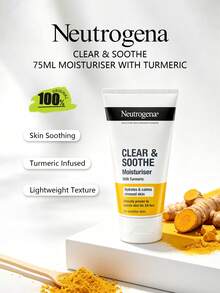Neutrogena CLEAR & SOOTHE 75ML 薑黃保濕乳,舒緩柔膚保濕霜,舒緩並軟化肌膚,深層補水,輕盈不油膩,適合敏感肌,日常使用 - 75ml/2.5 fl.oz. - 查看 2